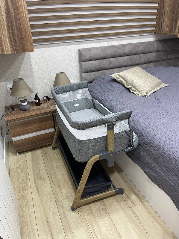 Приставная кроватка для новорожденного с матрасом