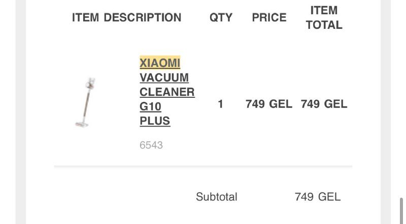 Пылесос Xiaomi G10 Plus 3