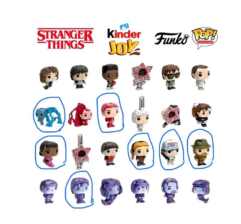 Фигурки киндер Джой Очень странные дела