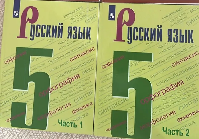 Учебник русского языка, части 1 и 2