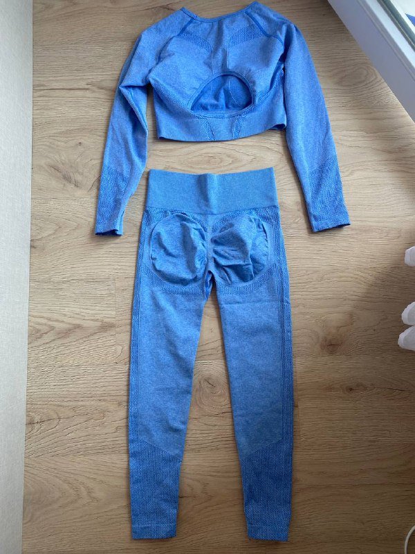 Костюм для фитнеса синий размер S 4