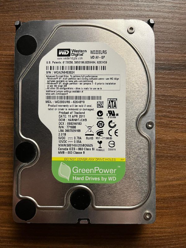 Жёсткий диск Western Digital WD20EURS 2TB