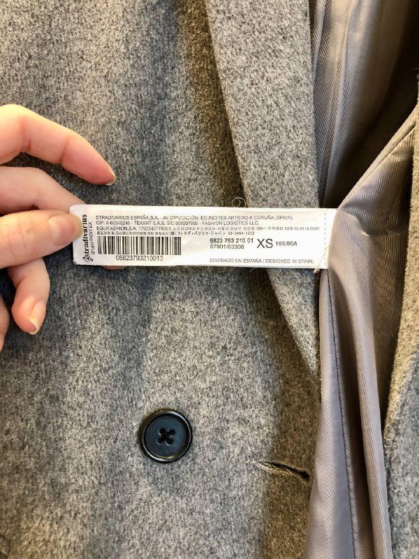 Пальто Stradivarius XS осень полиэстер шерсть 4