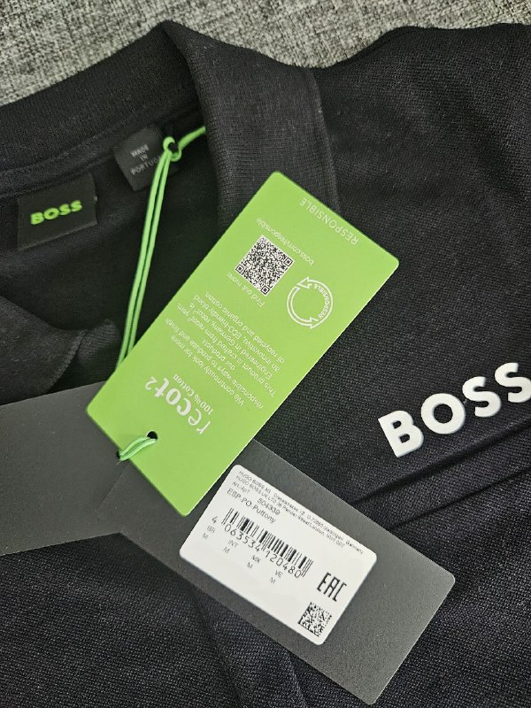 мужские и женские чёрные футболки поло HUGO BOSS 2