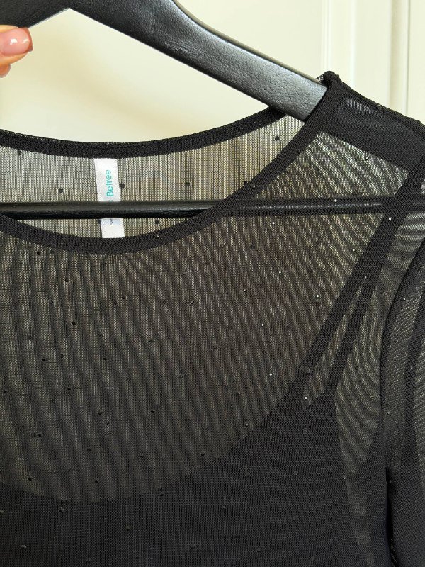 Черное платье сетка BeFree XS 5