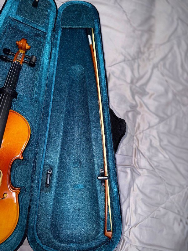 Скрипка со смычком, канифолью и чехлом 4