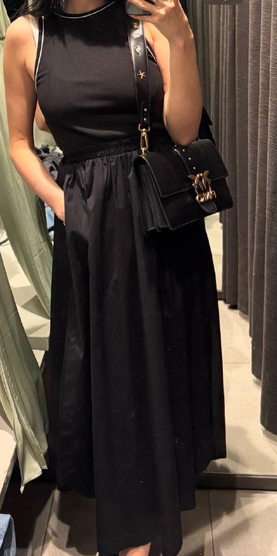 Платье длинное Zara, топ Zara, платье Bershka, брюки DUB, рубашка, леггинсы Lime