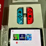 Nintendo Switch OLED, Pro Controller, картриджи 2
