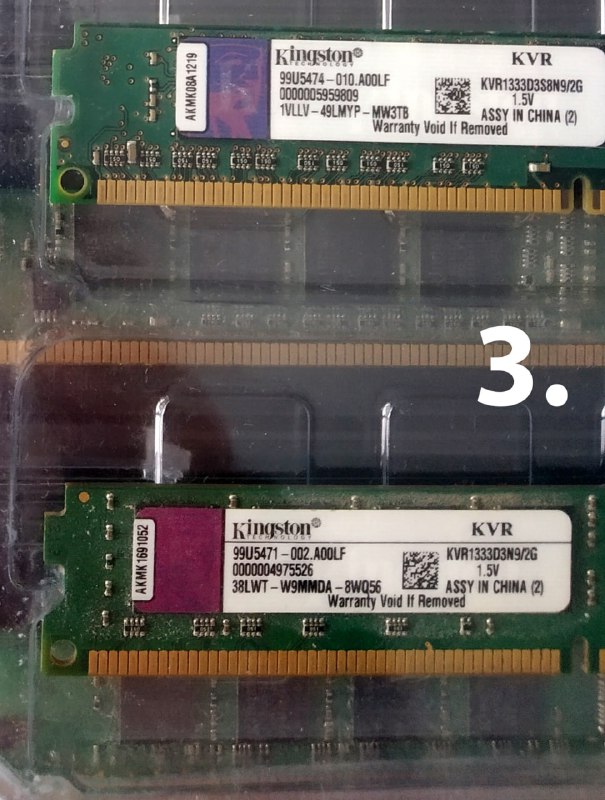 Две планки 2GB Kingston DDR3