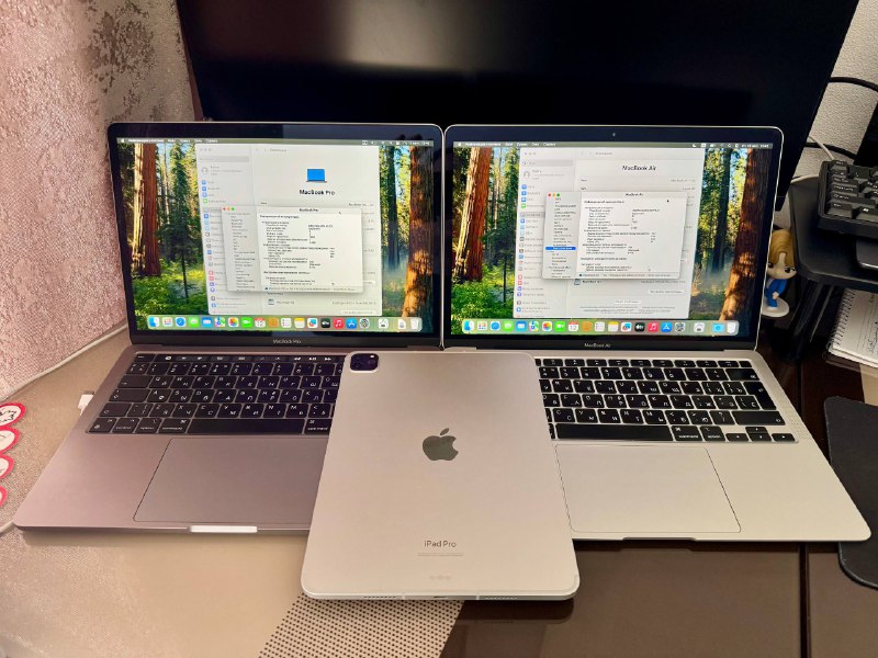 iPad Pro, MacBook Pro, MacBook Air