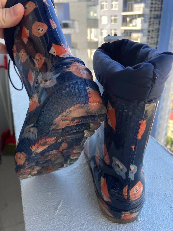 Теплые резиновые сапоги размер 24/25 2