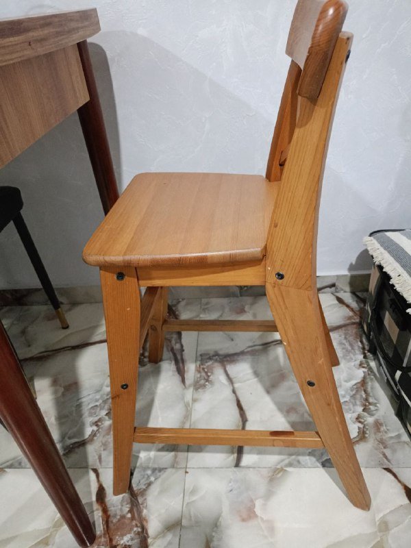 Детский стул и две табуретки из натурального дерева 2