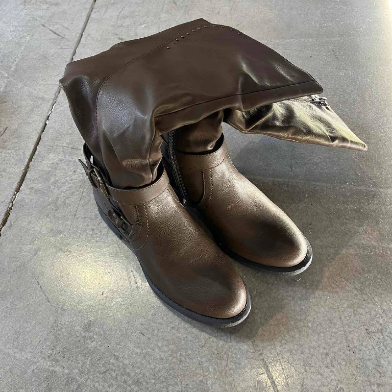 Женские коричневые сапоги 9