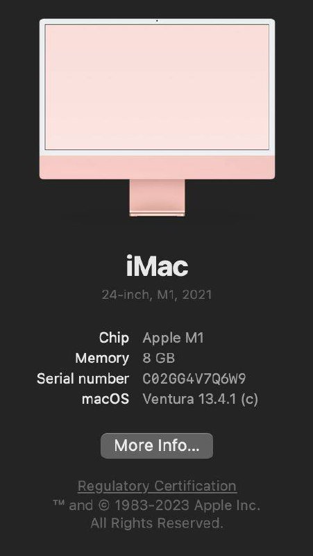 iMac 24-inch M1 2021 в отличном состоянии
