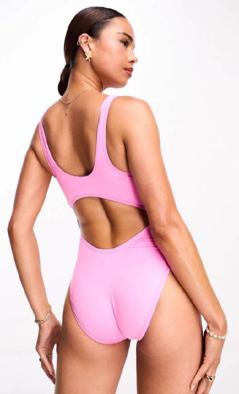 Купальник Nike светло-розовый, чёрный, Размер L, M 2