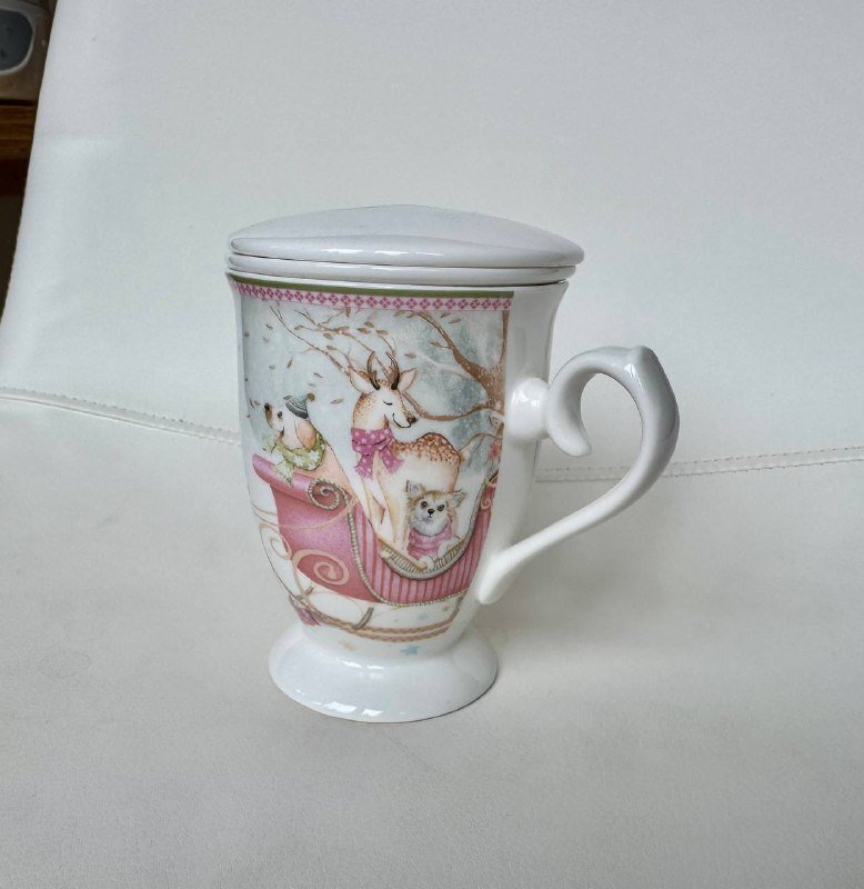 Кружка чашка для заваривания чая с керамическим ситечком