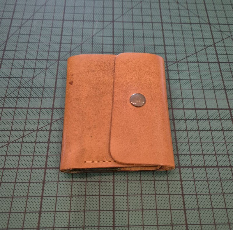 Кошелек кожаный двухцветный с принтом 3