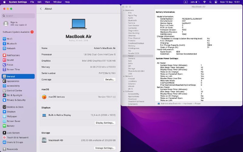 MacBook Air Retina 13 2019 Intel Core i5 8GB 256GB 5