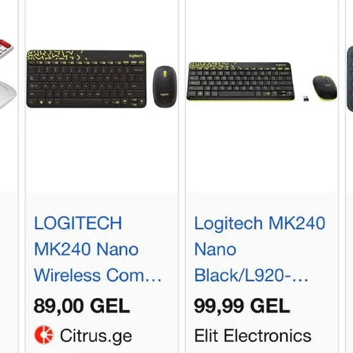 Клавиатура с мышкой Logitech MK240 Nano