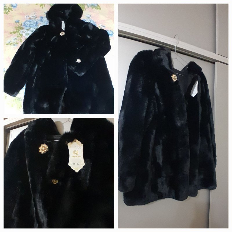 Черная новая женская шуба