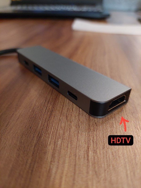 USB C хаб мультиадаптер Type-c to HDTV 5 в 1 2