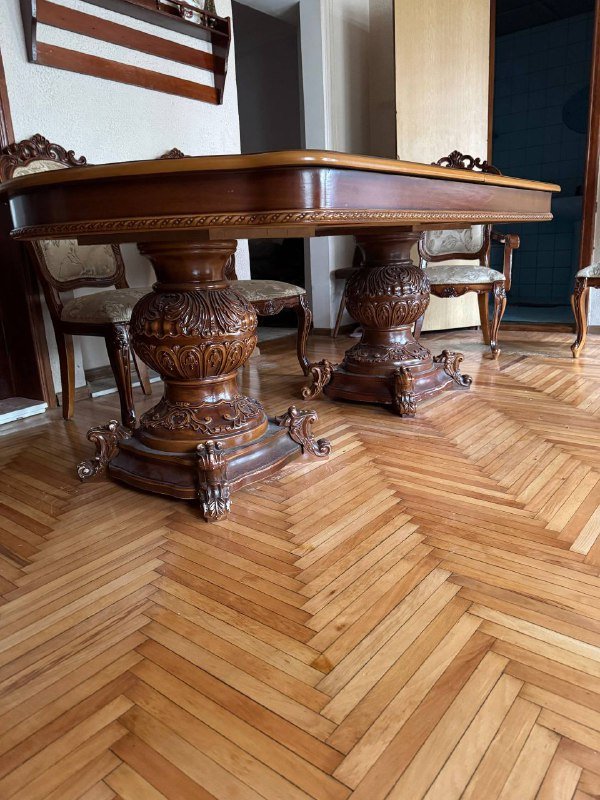 Стол из иранского дерева со стульями и креслами 5