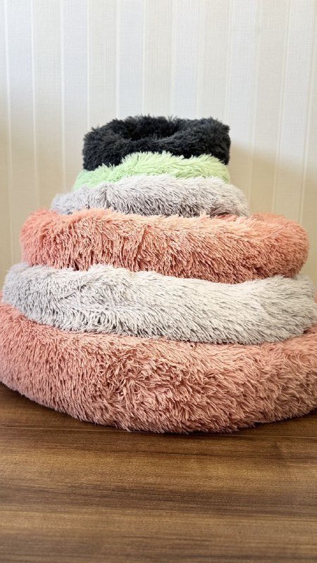 Круглые лежаночки для собак и кошек разных размеров 5