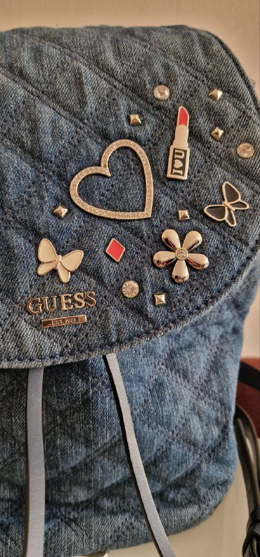 Джинсовый рюкзак Guess с пыльником 5