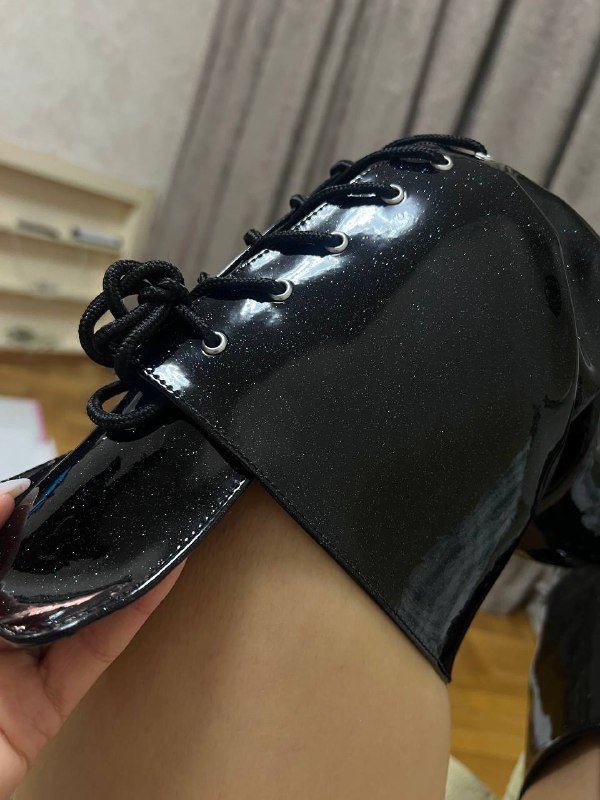 Стрипы ботфорты женские черные 39-40 размер 2