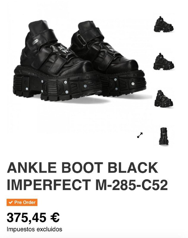 Ботинки New Rock черные 37 размер оригинал кожа 2