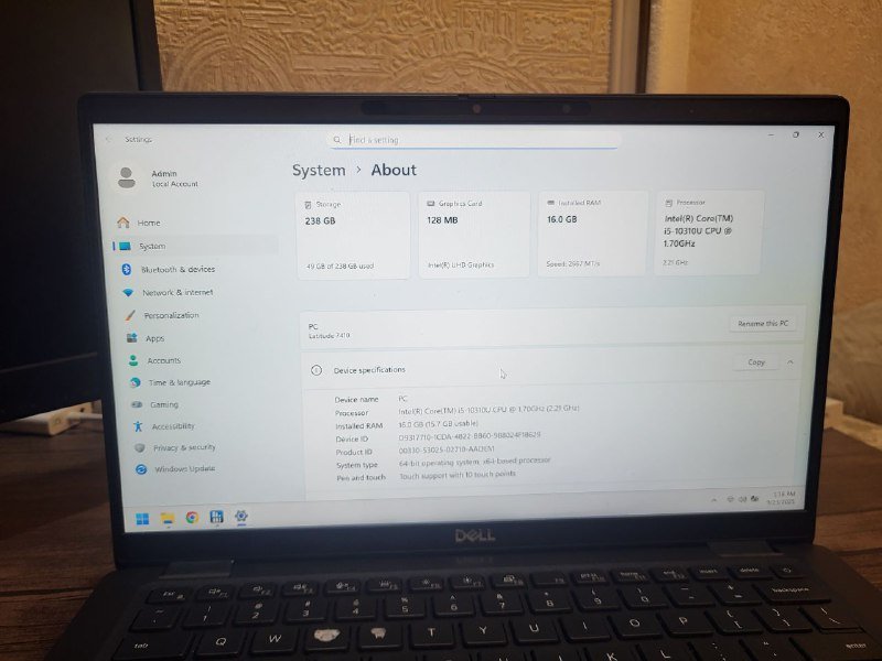Ноутбук Dell Latitude 7410 Intel i5 16GB 256GB 6