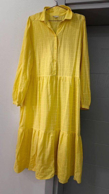 Платье хлопковое желтое L-XL 3