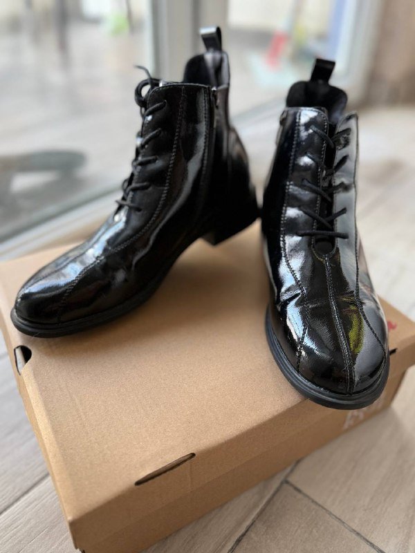 Кожаные ботинки осень мужские размер 39-40 2