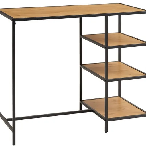 Computer desk with shelves