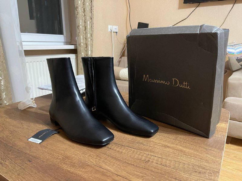 Женские кожаные ботинки Massimo Dutti