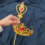 Костюм Белоснежки, корона и волшебная палочка 4