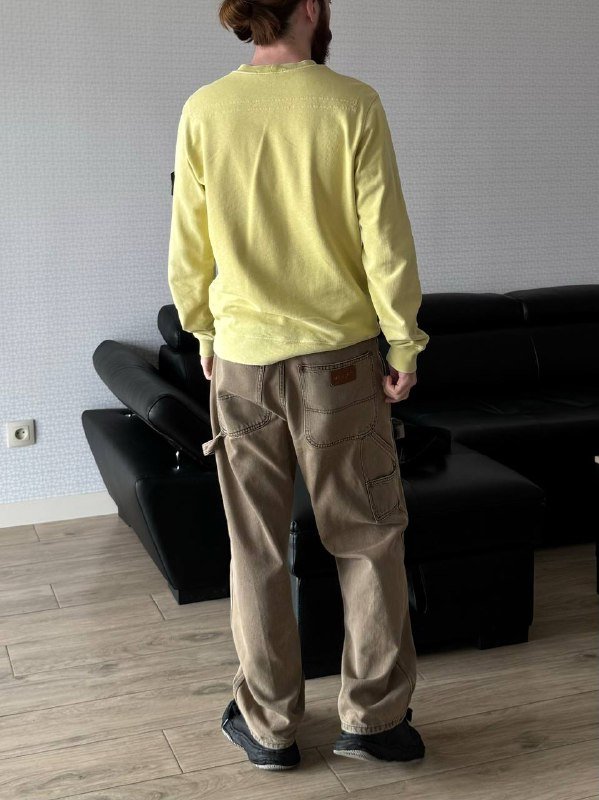 Stone Island лимонно-жёлтый свитшот размер М 2