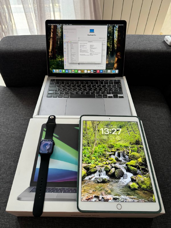 MacBook Pro M1, iPad Air 3, Apple Watch 9