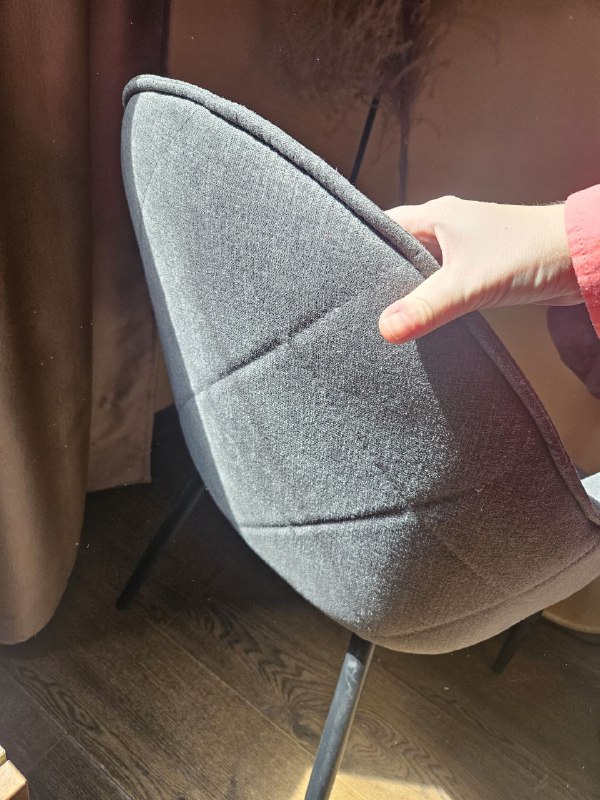 Кресло серое мягкое, Кресло плетеное Jusk 3