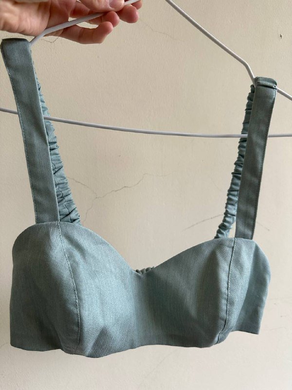 Топ серо-бирюзового цвета размер S