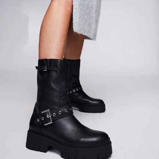 HUGO biker boots, Topshop biker boots
