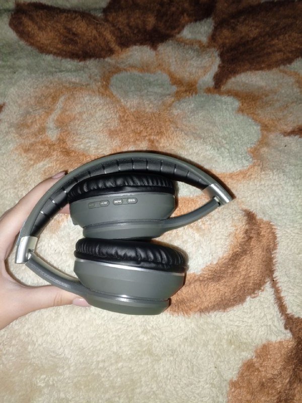 Беспроводные блютуз наушники складные темно-серые 6