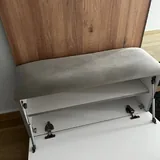 Вешалка с обувницей и зеркалом 2