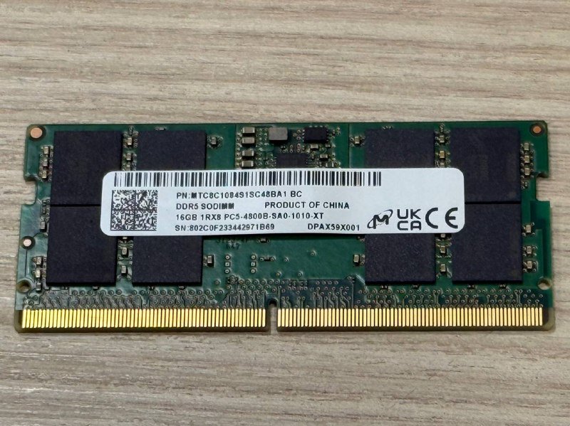 Оперативная память DDR5 16GB 4800MHz для ноутбука