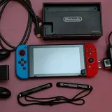 Nintendo Switch V2, чехол, аксессуары, игра Smurfs 2 1