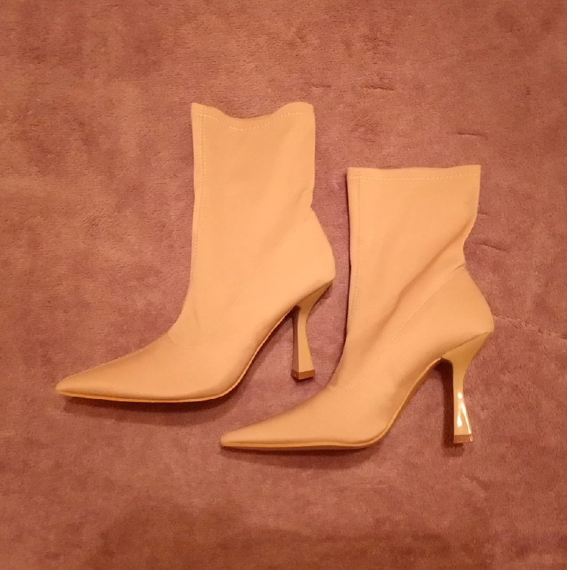 Бежевые ботинки тряпочные женские размер 36