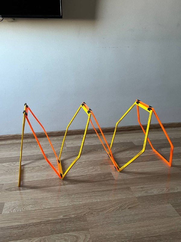 Дорожка координационная желто-оранжевая из 6 шестиугольников 3