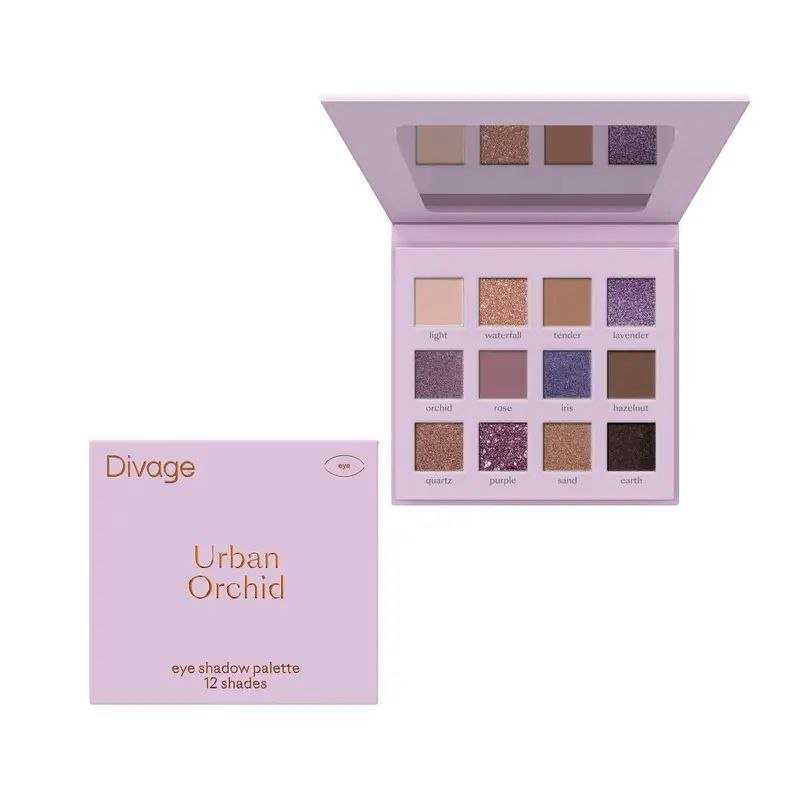 Палетка теней Divage Urban Orchid 12 оттенков