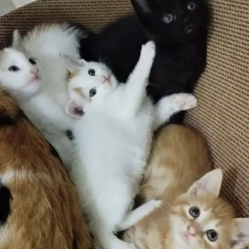 Котята бесплатно: черный, рыжий, белый и трехцветная кошечка