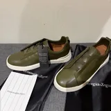 Мужские оливковые кроссовки Ermenegildo Zegna 1